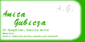 anita gubicza business card